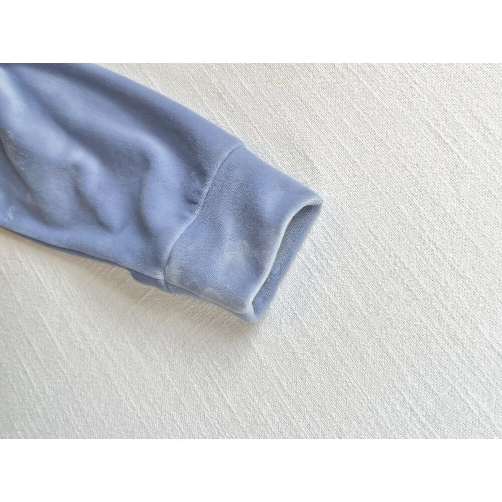 Victoria's Secret LOVE PINK‎ Women’s XS Varsity Sweatshirt Oversized Blue Velour - Picture 9 of 11